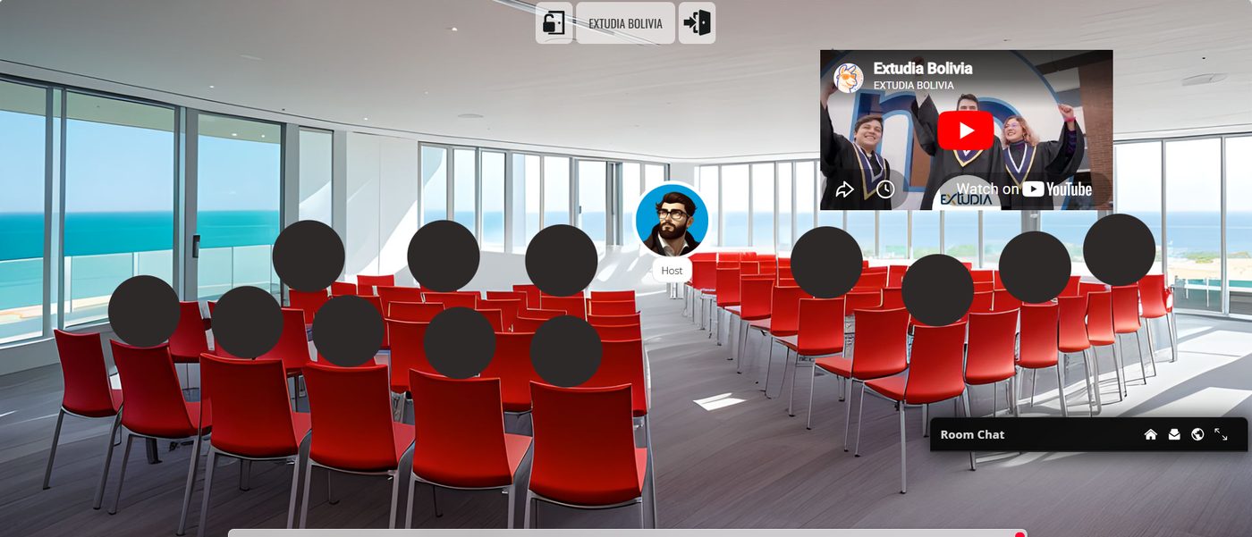 Interactive university booth with video and live chat